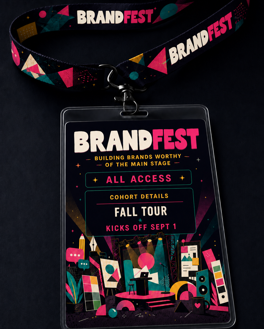 BrandFest all-access pass and lanyard
