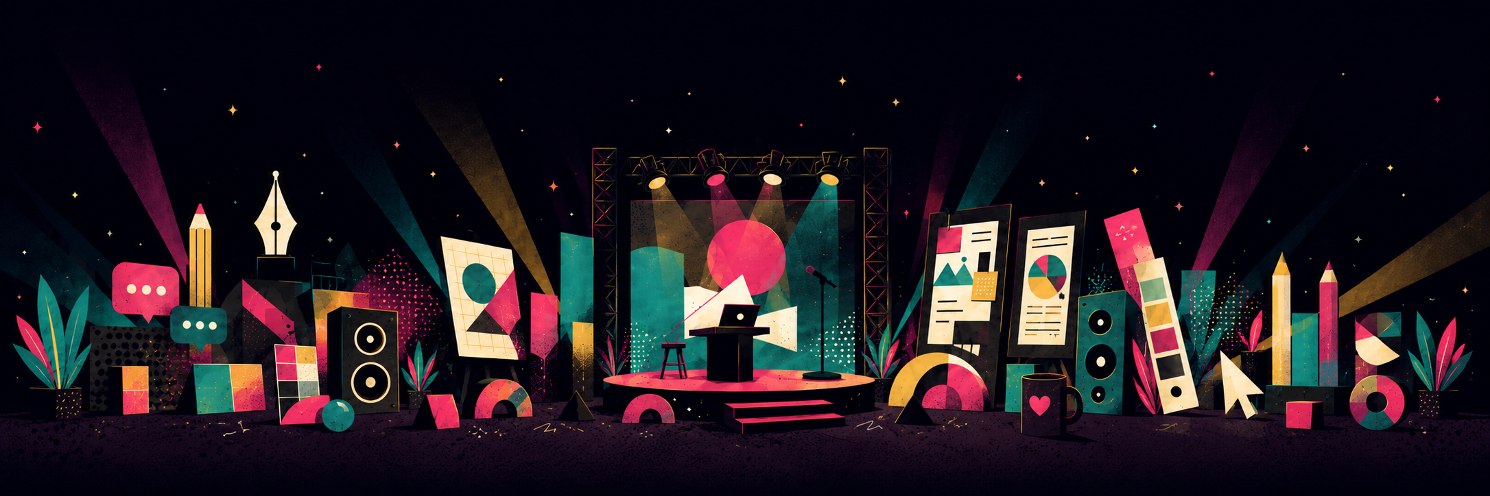 BrandFest stage illustration