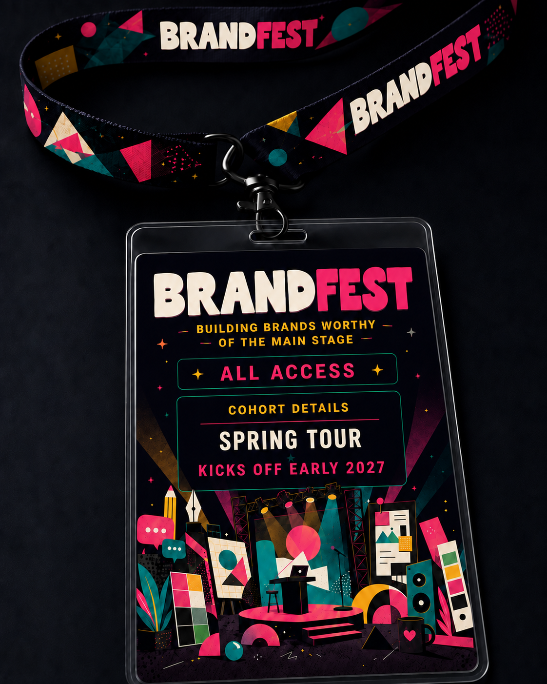 BrandFest all-access pass and lanyard